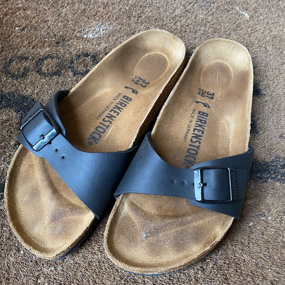 Birkenstock Madrid single-strap sandals in black in Women’s size 37 / 6 - Picture 3 of 5
